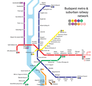 mappa della metropolitana di Budapest