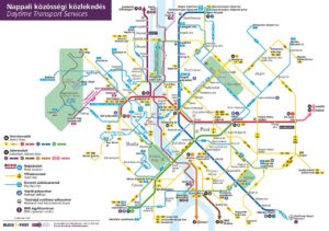 MAPPA DEI TRASPORTI PUBBLICI DI BUDAPEST