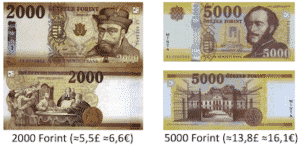 currency forint in pound 2000